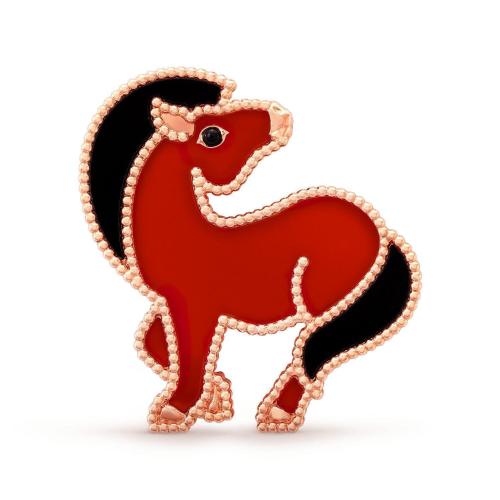 VCA梵克雅宝 22年秋冬 女士 胸针 Lucky Animals Horse胸针 VCARP5LJ00 预定商品2-8周发货