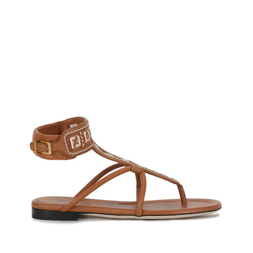 FENDI/芬迪 2021款 女士皮革夹趾凉鞋 8Y8095 AEH6