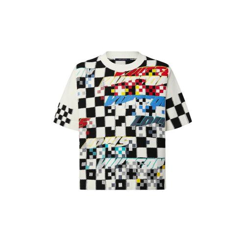  LV路易威登 22年秋冬 女士 短袖T恤 赛车图案针织衫 1AAB1G 1AAB1E 1AAB1H 1AAB1F 1AAB1I