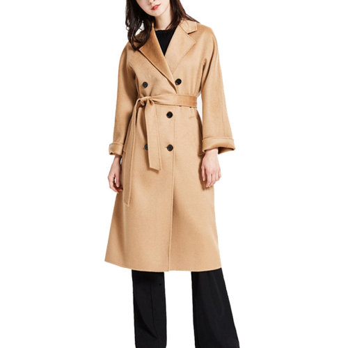 GeleiStory/GeleiStory复古系列毛呢大衣双面羊毛大衣水波纹欧美羊毛大衣女士外套女士大衣