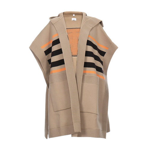BURBERRY/博柏利 女款羊毛连帽披肩 80182331