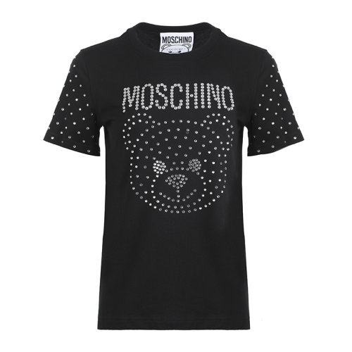 MOSCHINO/莫斯奇诺22春夏Crystal Teddy女士短袖T恤V070705411