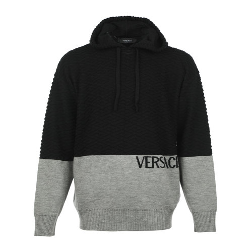 VERSACE/范思哲22秋冬男士连帽拼接套头针织衫10059411A04073