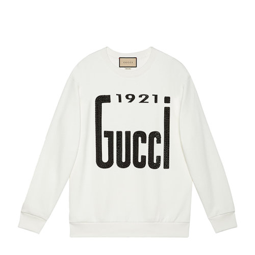 GUCCI/古驰 水晶“1921 Gucci”印花女卫衣617964XJDZE