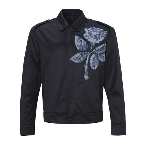 Dior Homme/迪奥桀骜 男装 服饰 黑色翻领花卉印花时尚休闲 男士夹克外套