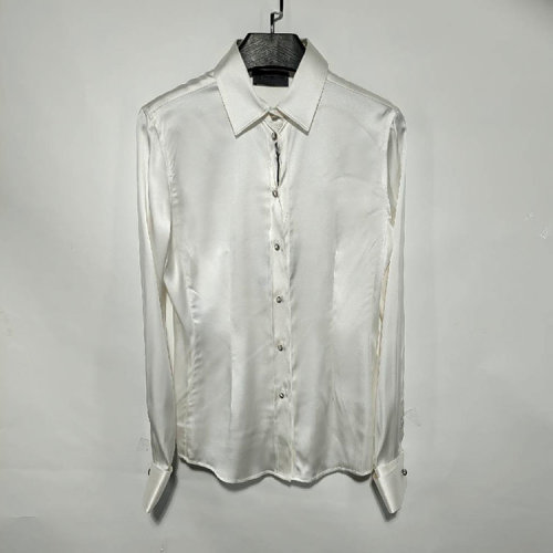 Emporio Armani/安普里奥阿玛尼 珠光白女士长袖衬衫