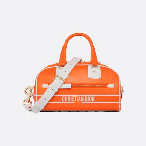  DIOR迪奥 22年秋冬 女士 单肩包 小号 Dior Vibe Bowling 拉链手袋 M6209OVWX_M057