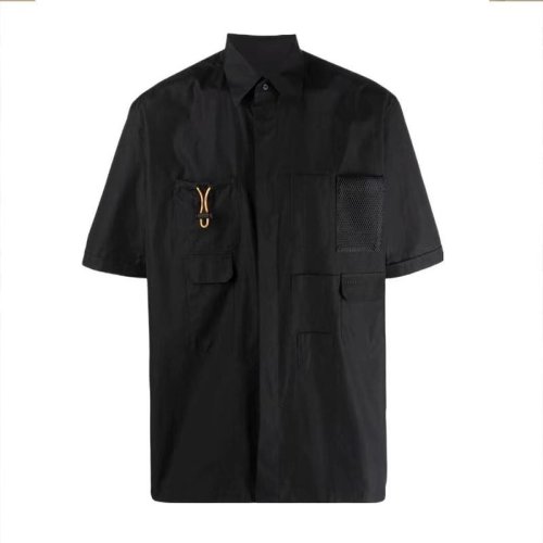 FENDI/芬迪 男士黑色涤纶短袖衬衫 FS0994AG9J-F0QA1