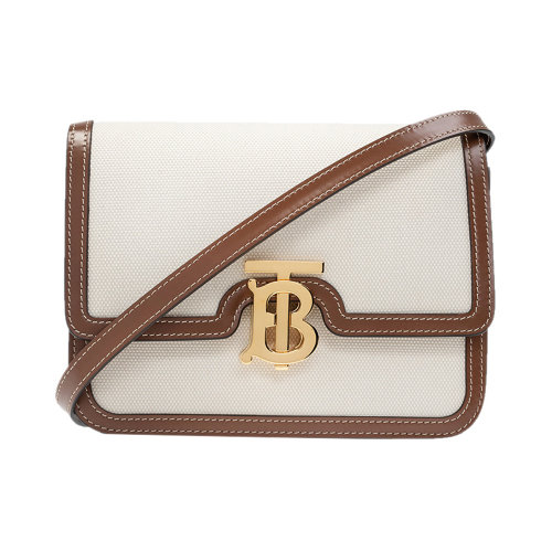 BURBERRY/博柏利 女士拼色棉质混纺聚氨酯单肩包 8039365