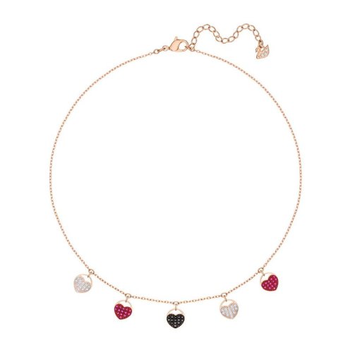 Swarovski/施华洛世奇 女士多色心形吊饰玫瑰金项链 5472449