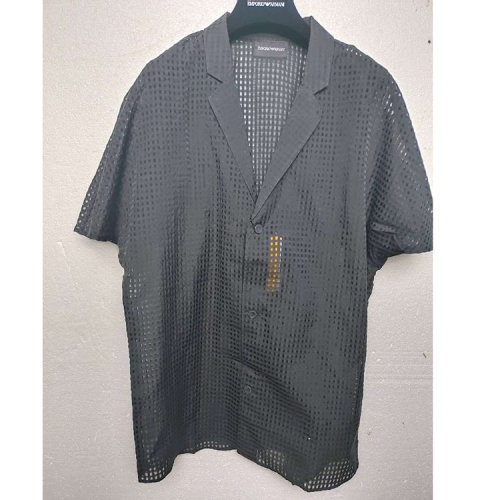 Emporio Armani/安普里奥阿玛尼黑色男士短袖衬衫R1CF8TR155C 035