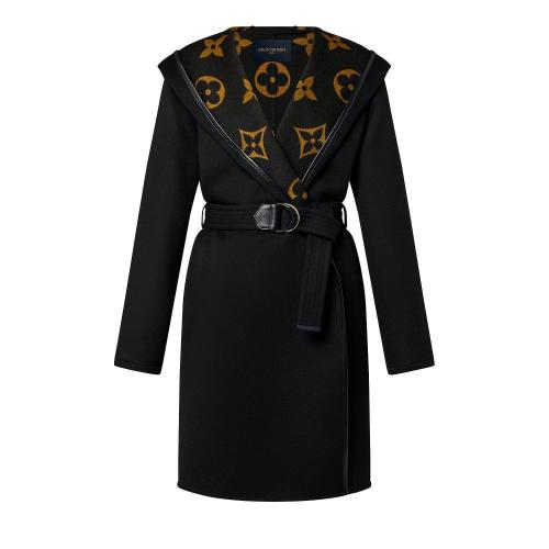  LV路易威登 22年秋冬 女士 大衣 MANTEAU CROISé DOUBLE-FACE a CAPUCHE 1AAH1Y 1AAH1X 1AAH1