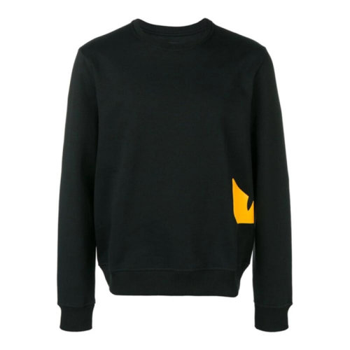 FENDI/芬迪  男士黑色棉质小怪兽眼睛套头卫衣 FY0944A7ACF0QA1