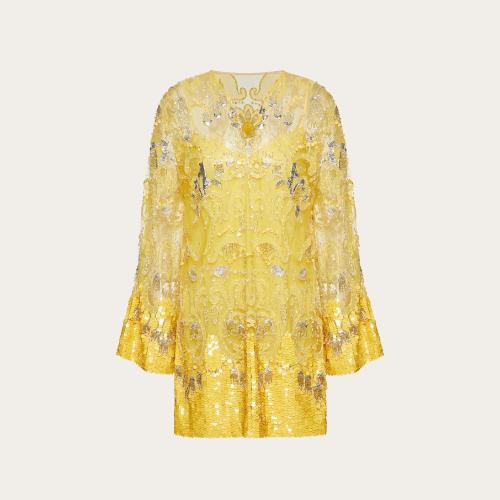  VALENTINO华伦天奴 22年秋冬 女士 连衣裙 ROBE BRODéE EN TULLE ILLUSIONE 1B3VA0441EDAGF