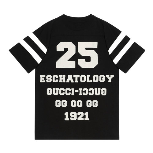 GUCCI/古驰 男女同款黑色棉质白色印花数字25短袖T恤?660744XJDKK1289