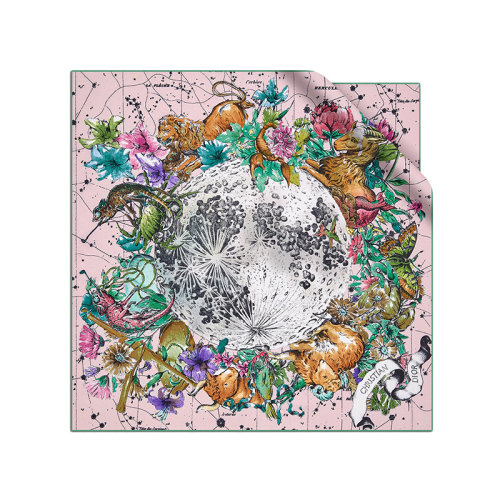 DIOR/迪奥 22年春夏新款 女士多色桑蚕丝斜纹面料Zodiac印花方巾丝巾15ZOD055I607_C412