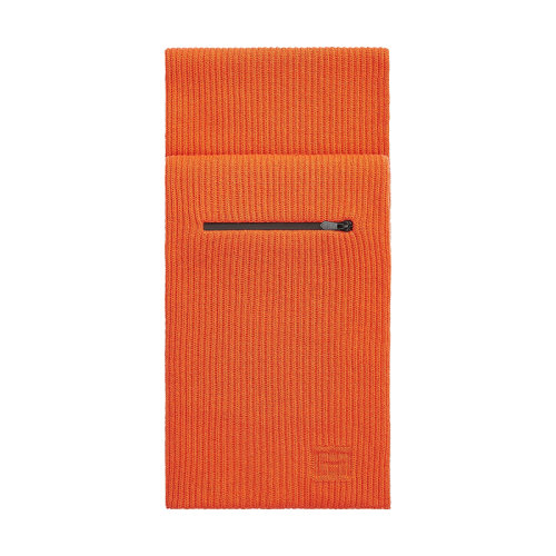 HERMES/爱马仕 22年早春新款 City Pocket系列 男士橙色羊绒羊毛混纺围巾H393786T02