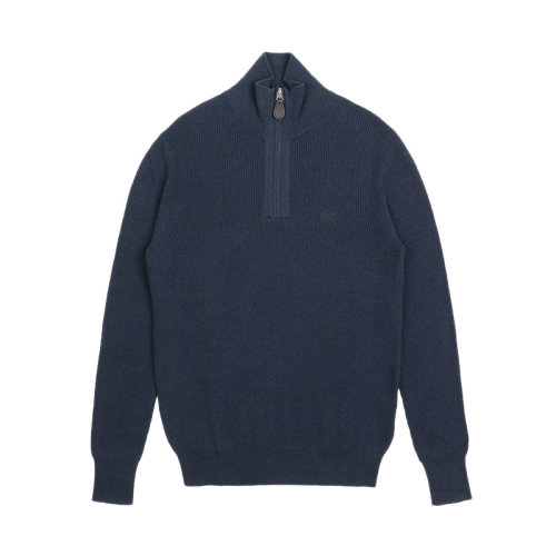 BURBERRY/博柏利 男士深蓝色山羊绒混纺棉质拉链针织衫 3943654