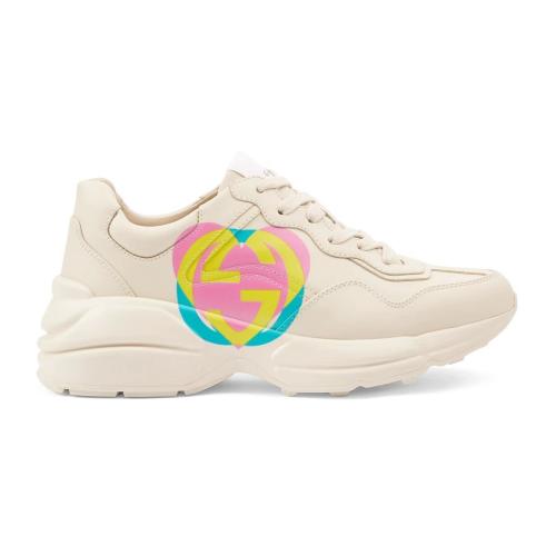  GUCCI古驰 22年秋冬 女士 Rhyton系列女士饰爱心运动鞋 692931 DRW00 9522