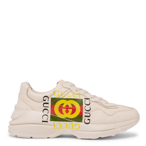 GUCCI/古驰 Rhyton系列Gucci标识皮革休闲运动鞋500878 DRW00