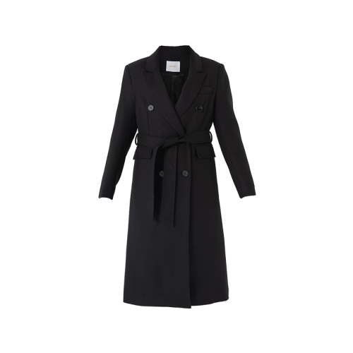 GeleiStory/GeleiStory2022秋冬新款过膝长款风衣女时尚流行收腰显瘦气质双排扣羊毛西服面料大衣女士外套>女士大衣