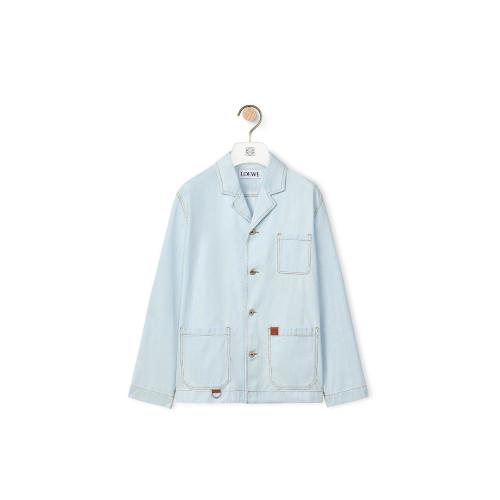 LOEWE罗意威 22年秋冬 男士 夹克 Workwear jacket in denim H526Y13X02-5400
