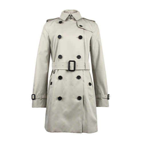 BURBERRY/博柏利 巴宝莉 女装 女士时尚浅灰色棉质风衣 39133631