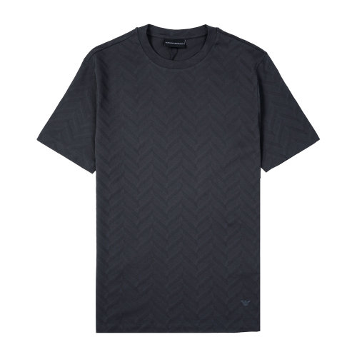 Emporio Armani/安普里奥阿玛尼 灰蓝色提花 男士短袖T恤 3K1TR8-1JGYZ-0680