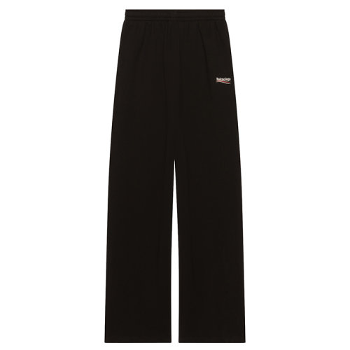 Balenciaga/巴黎世家  POLITICAL CAMPAIGN系列 男士黑色棉质运动裤641602TKVI91070