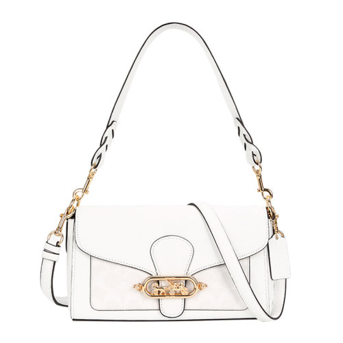 COACH/蔻驰 【奥莱款】女士拼色PVC配皮马车金属徽标锁扣酒神包腋下包单肩包斜挎包手提包女包 F90782多色可选