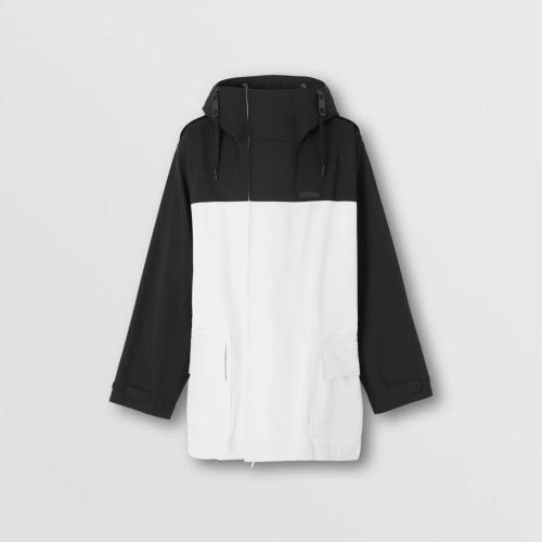 BURBERRY 22年秋冬 男士 徽标印花双色宽松连帽外套 80607911