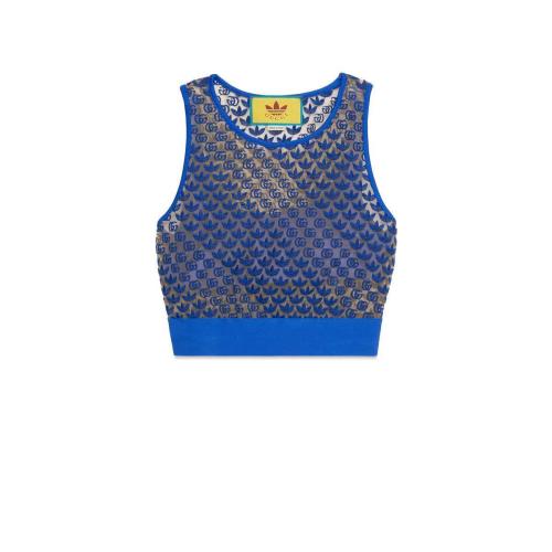  GUCCI古驰 22年秋冬 女士 adidas x Gucci联名系列GG薄纱上衣 693448 XJECA 4697