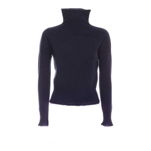  MaxMara/麦丝玛拉 女士深蓝色羊毛针织衫/毛衣 63660713600 008 PLFSX