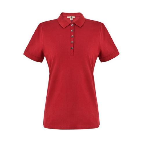  BURBERRY/博柏利 女士红色棉质短袖polo衫 45576941 PLFSX