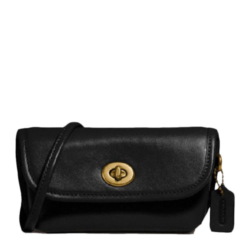 COACH/蔻驰 Originals系列女士纯色皮革旋扣翻盖开合单肩包斜挎包腰包女包 315B4 多色可选