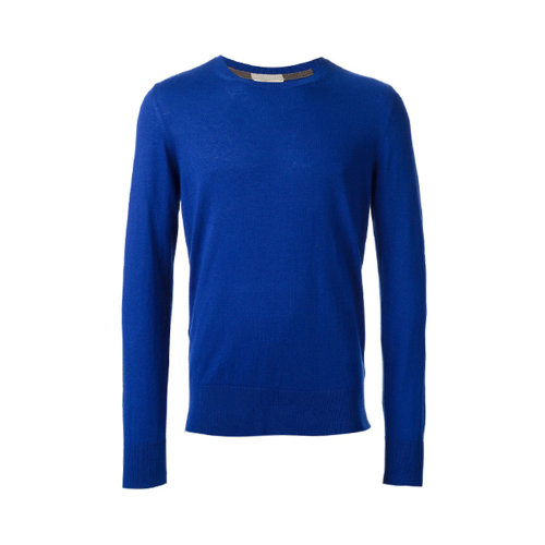 BURBERRY/博柏利 男士纯色山羊绒混纺棉质徽标圆领毛衣 394364 多色可选