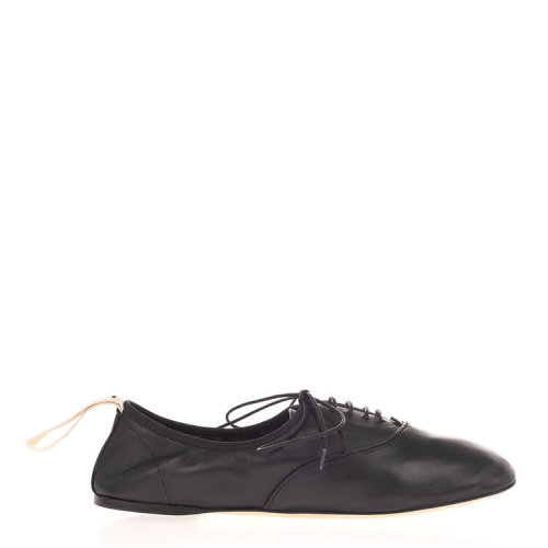 LOEWE/罗意威  平跟鞋 百搭 女性 黑色/黄色 皮质芭蕾舞鞋/平跟鞋 L815S02X03 1100