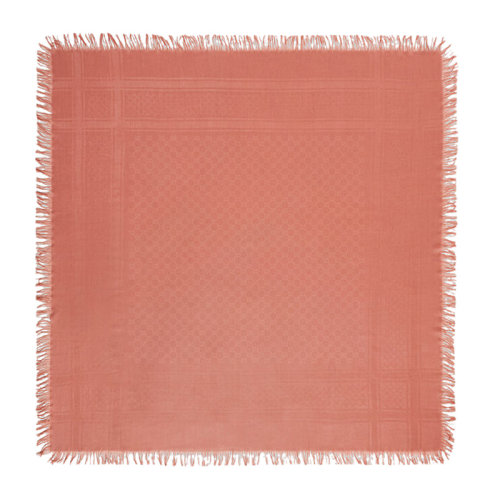 GUCCI/古驰 女士粉红色提花羊毛真丝混纺丝巾围巾围脖 201494-3G869-5900