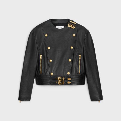  CELINE赛琳思琳 22年秋冬 女士 夹克 柔软羊皮革2粒扣夹克 2ED73305Q.38NO