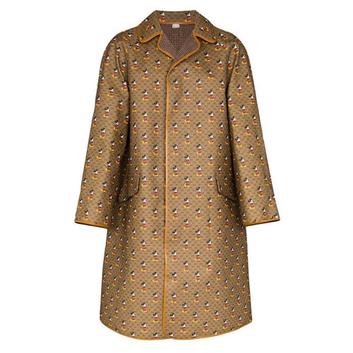  GUCCI/古驰 古琦男装 男士棕色米老鼠两面穿秋冬大衣 603479Z8AH0