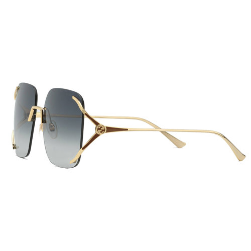 GUCCI/古驰 女士灰色方形金属太阳镜 610393I33308017