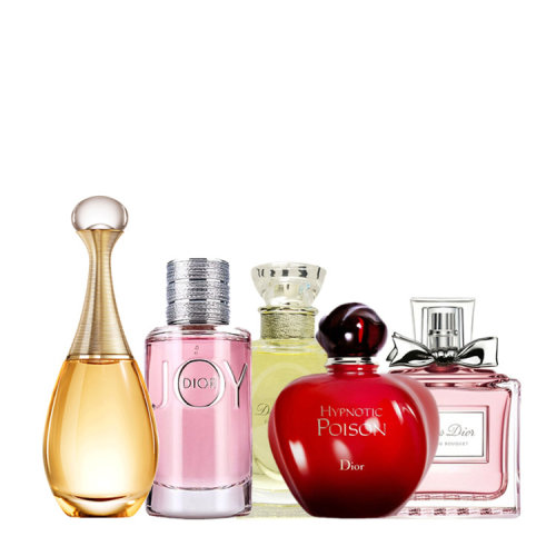 DIOR/迪奥  城堡Q版香水套装5件套礼盒（花漾7.5ml+真我5ml+迪奥之韵7.5ml+芭伊颂赤焰/红毒药女孩5ml+悦之欢5ml）