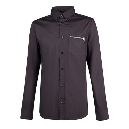 VERSACE/范思哲 男装 服饰 黑色棉翻领衬衣 男士长袖衬衫 B1GEA606-24363