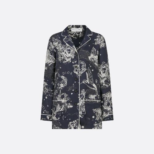  DIOR迪奥 22年秋冬 女士 长袖衬衫 Chemise Dior Chez Moi 221V33A6829_X5897