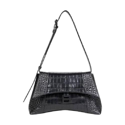  BALENCIAGA巴黎世家 22年春夏 女士 单肩包 Women's Downtown Small Shoulder Bag in Black 67