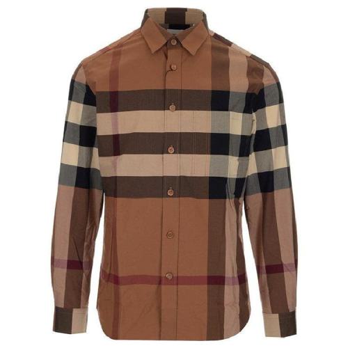  BURBERRY/博柏利 格纹弹力棉质府绸男士衬衫 80376401 PLFSX