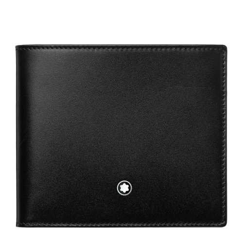 MontBlanc/万宝龙 男士经典时尚皮革黑色对折钱包钱夹男包 118297