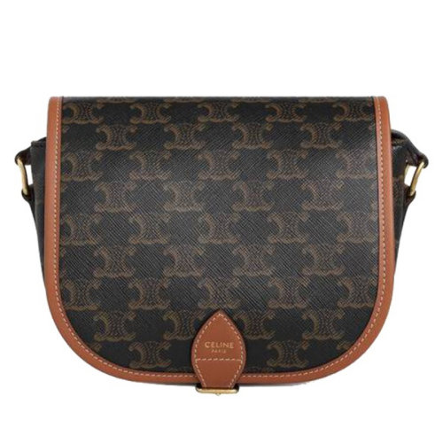 celine/赛琳FOLCO TRIOMPHE帆布手袋 马鞍包