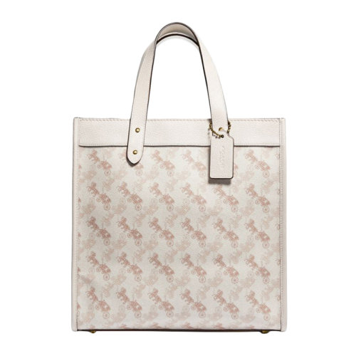 【】COACH/蔻驰Field系列女士涂层帆布配皮经典马车徽标印花图案按扣开合单肩包斜挎包手提包托特包女包 89143 多色可选