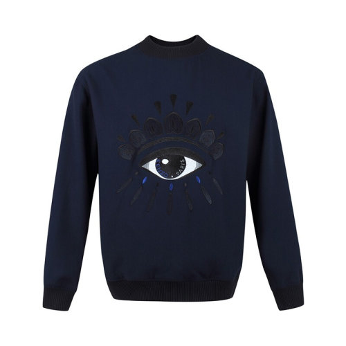 KENZO/高田贤三  凯卓男装 眼睛图案 男士深蓝色棉质时尚圆领秋冬卫衣 F855SW6041RN.76